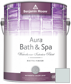 Краска Benjamin Moore Aura Bath & Spa Interior Paint Matte Finish (532) цвет 868 Mountain Mist