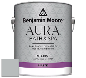 Benjamin Moore Aura 532 Bath & Spa Waterborne Interior Paint Matte Finish краска цвет NCS S 2502-B50G 