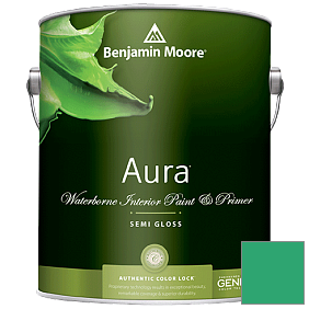 Краска Aura Waterborne Interior Semi-gloss Finish (528) цвет 2039-30 Cabana Green