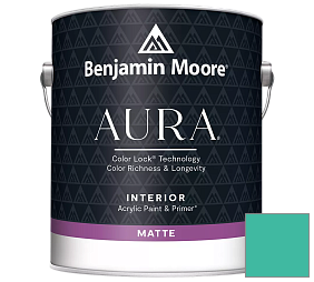 Краска Benjamin Moore Aura Interior Paint - Matte (522) цвет 657 Sea of Green