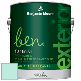 Benjamin Moore Ben 541 Waterborne Exterior Flat Finish краска цвет 2043-60 Summer Green