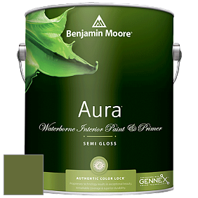 Benjamin Moore Aura 528 Waterborne Interior Semi-gloss Finish краска цвет NCS S 4550-G40Y 
