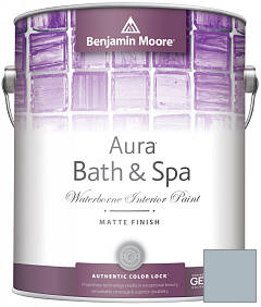 Краска Benjamin Moore Aura Bath & Spa Interior Paint Matte Finish (532) цвет 1627 Manor Blue