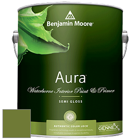 Benjamin Moore Aura 528 Waterborne Interior Semi-gloss Finish краска цвет NCS S 3560-G40Y 