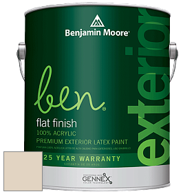 Benjamin Moore Ben 541 Waterborne Exterior Flat Finish краска цвет OC-4 Brandy Cream