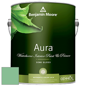 Benjamin Moore Aura 528 Waterborne Interior Semi-gloss Finish краска цвет 2036-40 Meadowlands Green