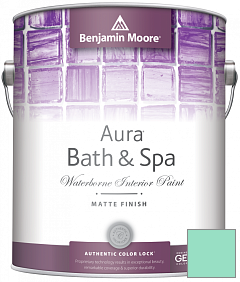 Краска Benjamin Moore Aura Bath & Spa Interior Paint Matte Finish (532) цвет 2039-50 Mermaid Green