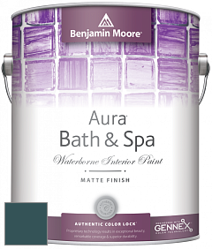 Benjamin Moore Aura 532 Bath & Spa Waterborne Interior Paint Matte Finish краска цвет 2055-10 Teal