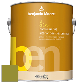 Benjamin Moore Ben W625 Premium Interior Latex Flat краска цвет NCS S 3060-G60Y 