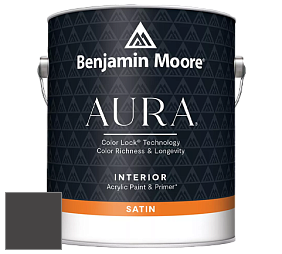 Benjamin Moore Aura 526 Waterborne Interior Satin Finish покрытие цвет 2128-10 Black Beauty