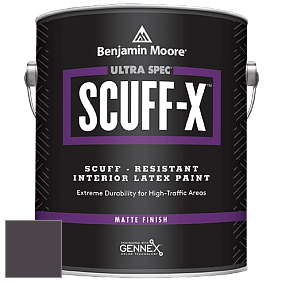 Benjamin Moore 484 Ultra Spec SCUFF-X Interior Matte Finish краска цвет 2072-10 Dark Basalt