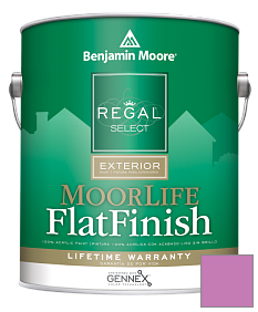 Краска Regal Select Exterior Paint-MoorLife Flat Finish (W105) цвет 2076-40 Raspberry Mousse