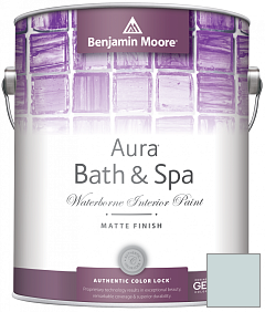Краска Benjamin Moore Aura Bath & Spa Interior Paint Matte Finish (532) цвет 1639 Windy Sky