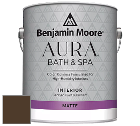 Benjamin Moore Aura 532 Bath & Spa Waterborne Interior Paint Matte Finish краска цвет RAL 8028 