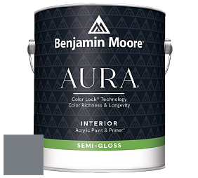 Benjamin Moore Aura 528 Waterborne Interior Semi-gloss Finish краска цвет 2120-40 Smoke Gray