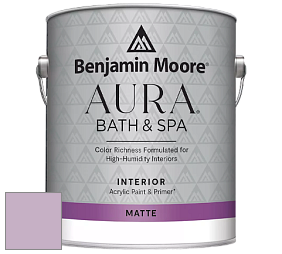 Benjamin Moore Aura 532 Bath & Spa Waterborne Interior Paint Matte Finish краска цвет 1376 Angelina