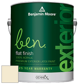 Benjamin Moore Ben 541 Waterborne Exterior Flat Finish краска цвет 934 Light as a Feather