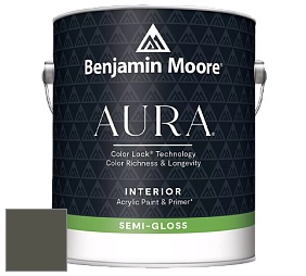Benjamin Moore Aura 528 Waterborne Interior Semi-gloss Finish краска цвет 2140-10 Fatigue Green