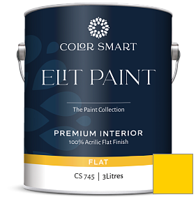 Краска COLOR SMART CS 745 ELIT PAINT глубокоматовая моющаяся краска цвет 2022-30 Bright Yellow