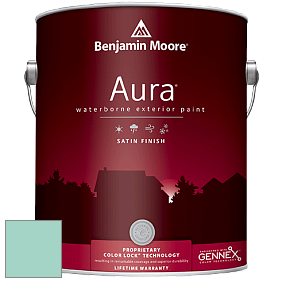 Benjamin Moore Aura 631 Waterborne Exterior Satin Finish краска цвет 2041-50 Sea Mist Green
