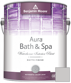 Краска Benjamin Moore Aura Bath & Spa Interior Paint Matte Finish (532) цвет 2112-60 Cement Gray