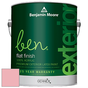 Benjamin Moore Ben 541 Waterborne Exterior Flat Finish краска цвет 2008-50 Delicate Rose