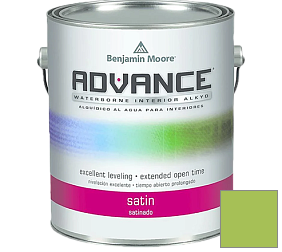 Краска Benjamin Moore 792. Advance Interior Paint-Satin эмаль цвет 419 Malachy Green