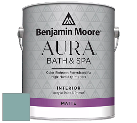 Benjamin Moore Aura 532 Bath & Spa Waterborne Interior Paint Matte Finish краска цвет NCS S 3020-B50G 