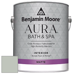 Benjamin Moore Aura 532 Bath & Spa Waterborne Interior Paint Matte Finish краска цвет NCS S 2005-G30Y 
