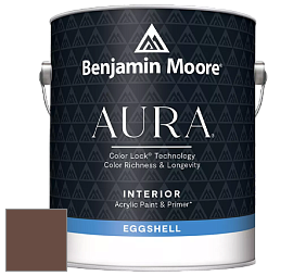 Benjamin Moore Aura 524 Waterborne Interior Eggshell Finish краска цвет 2098-10 Barrel Brown