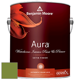Benjamin Moore Aura 526 Waterborne Interior Satin Finish покрытие цвет NCS S 3060-G40Y 