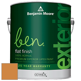 Benjamin Moore Ben 541 Waterborne Exterior Flat Finish краска цвет 2156-30 Jack O'Lantern