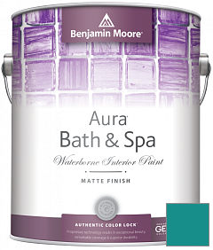 Краска Benjamin Moore Aura Bath & Spa Interior Paint Matte Finish (532) цвет 734 Tropical Teal