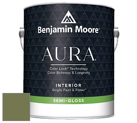 Benjamin Moore Aura 528 Waterborne Interior Semi-gloss Finish краска цвет NCS S 5030-G50Y 