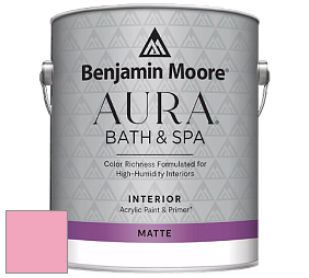 Benjamin Moore Aura 532 Bath & Spa Waterborne Interior Paint Matte Finish краска цвет 2001-50 Full Bloom
