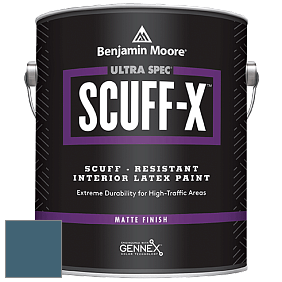 Benjamin Moore 484 Ultra Spec SCUFF-X Interior Matte Finish краска цвет 2062-30 Blue Danube