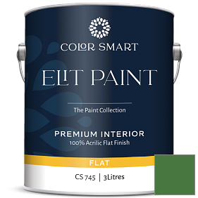 Краска COLOR SMART CS 745 ELIT PAINT глубокоматовая моющаяся краска цвет 2034-10 Clover Green