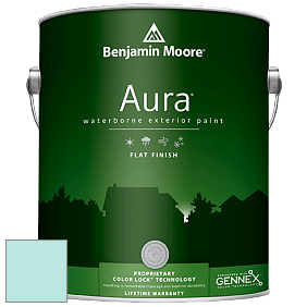 Benjamin Moore Aura 629 Waterborne Exterior Flat Finish краска цвет 2048-60 Jamaican Aqua