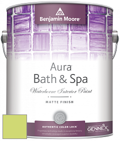 Benjamin Moore Aura 532 Bath & Spa Waterborne Interior Paint Matte Finish краска цвет NCS S 0550-G50Y 