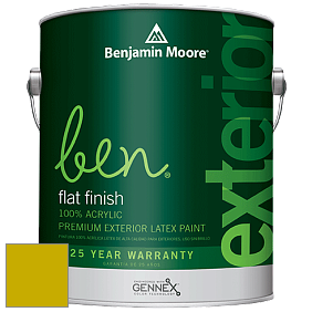Benjamin Moore Ben 541 Waterborne Exterior Flat Finish краска цвет 2024-10 Chartreuse
