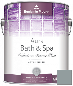 Краска Benjamin Moore Aura Bath & Spa Interior Paint Matte Finish (532) цвет 2122-30 Cloudy Sky
