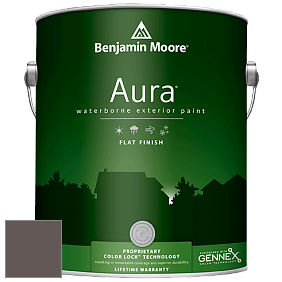 Benjamin Moore Aura 629 Waterborne Exterior Flat Finish краска цвет 2112-30 Stone Brown