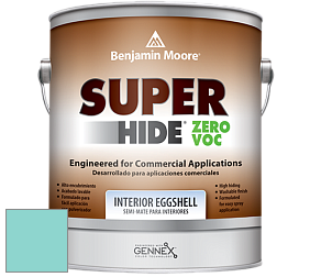 Benjamin Moore 357 Super Hide Zero Voc Interior Eggshell краска цвет 661 Caribbean Cool