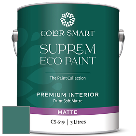 COLOR SMART CS 619 SUPREM ECO PAINT матовая краска цвет NCS S 5030-B70G 