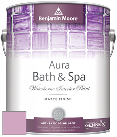 Benjamin Moore Aura 532 Bath & Spa Waterborne Interior Paint Matte Finish краска цвет 2083-50 Pink Pansy