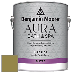 Benjamin Moore Aura 532 Bath & Spa Waterborne Interior Paint Matte Finish краска цвет NCS S 4040-G80Y 