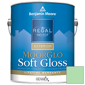Краска Benjamin Moore W096 Regal Select Exterior Paint-Moor GloSoft Gloss Finish краска цвет 2033-50 Bud Green