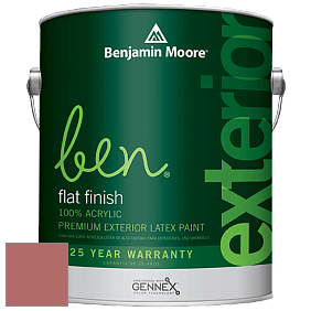 Benjamin Moore Ben 541 Waterborne Exterior Flat Finish краска цвет 2088-40 Persimmon