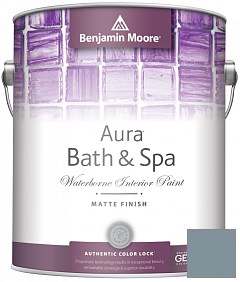 Краска Benjamin Moore Aura Bath & Spa Interior Paint Matte Finish (532) цвет 1622 Mineral Alloy