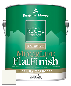 Benjamin Moore W105 Regal Select Exterior Paint-MoorLife Flat Finish краска цвет OC-117 Simply White